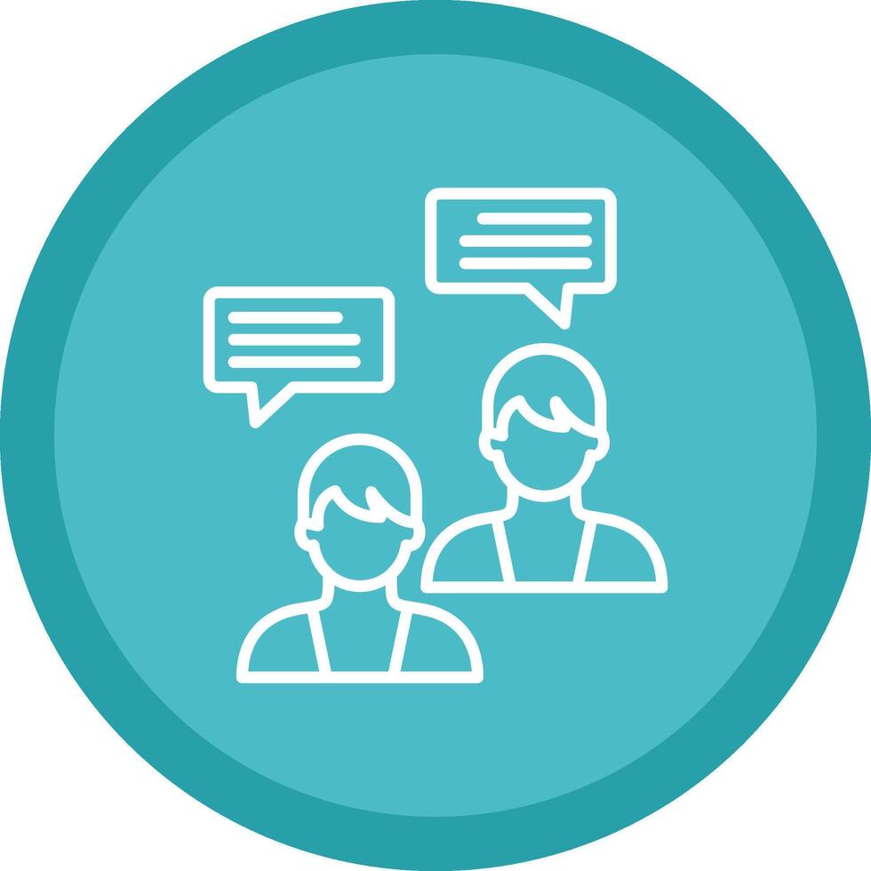 Conversation Line Multi Circle Icon vector