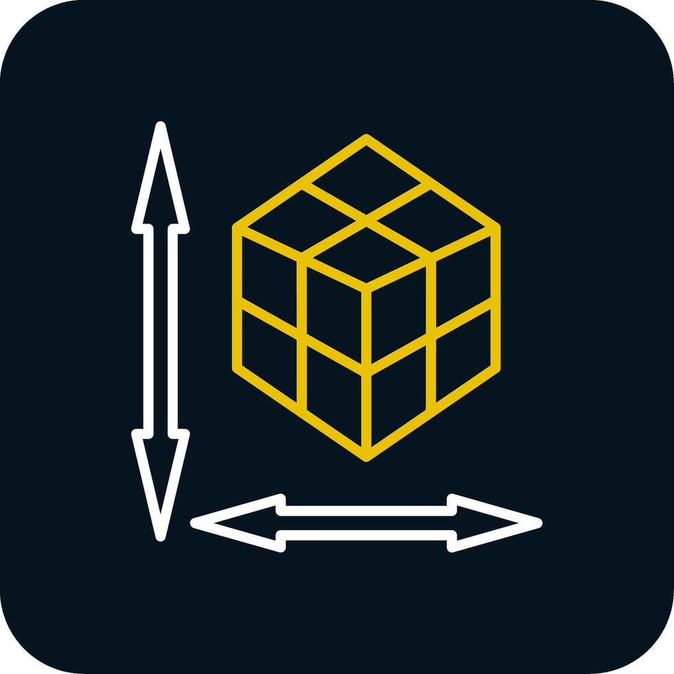 Rubik Line Red Circle Icon vector