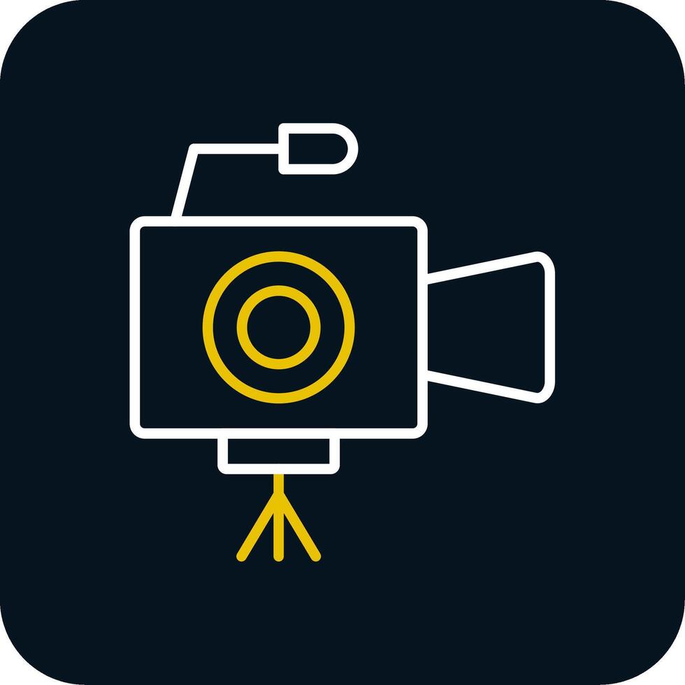 Camera Line Red Circle Icon vector