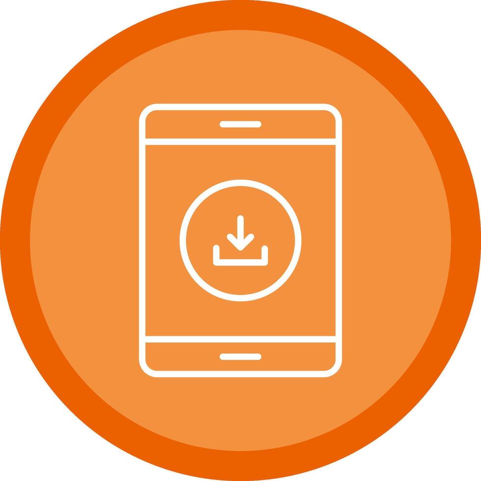 Downloading Data Line Multi Circle Icon vector