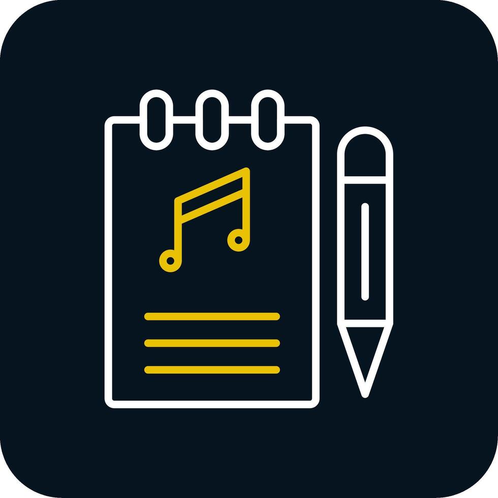 Songwriter Line Red Circle Icon vector