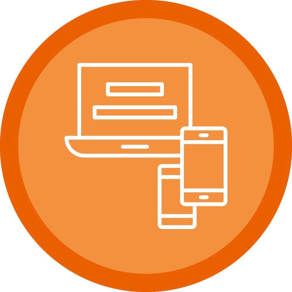 Responsive Website Line Multi Circle Icon vector