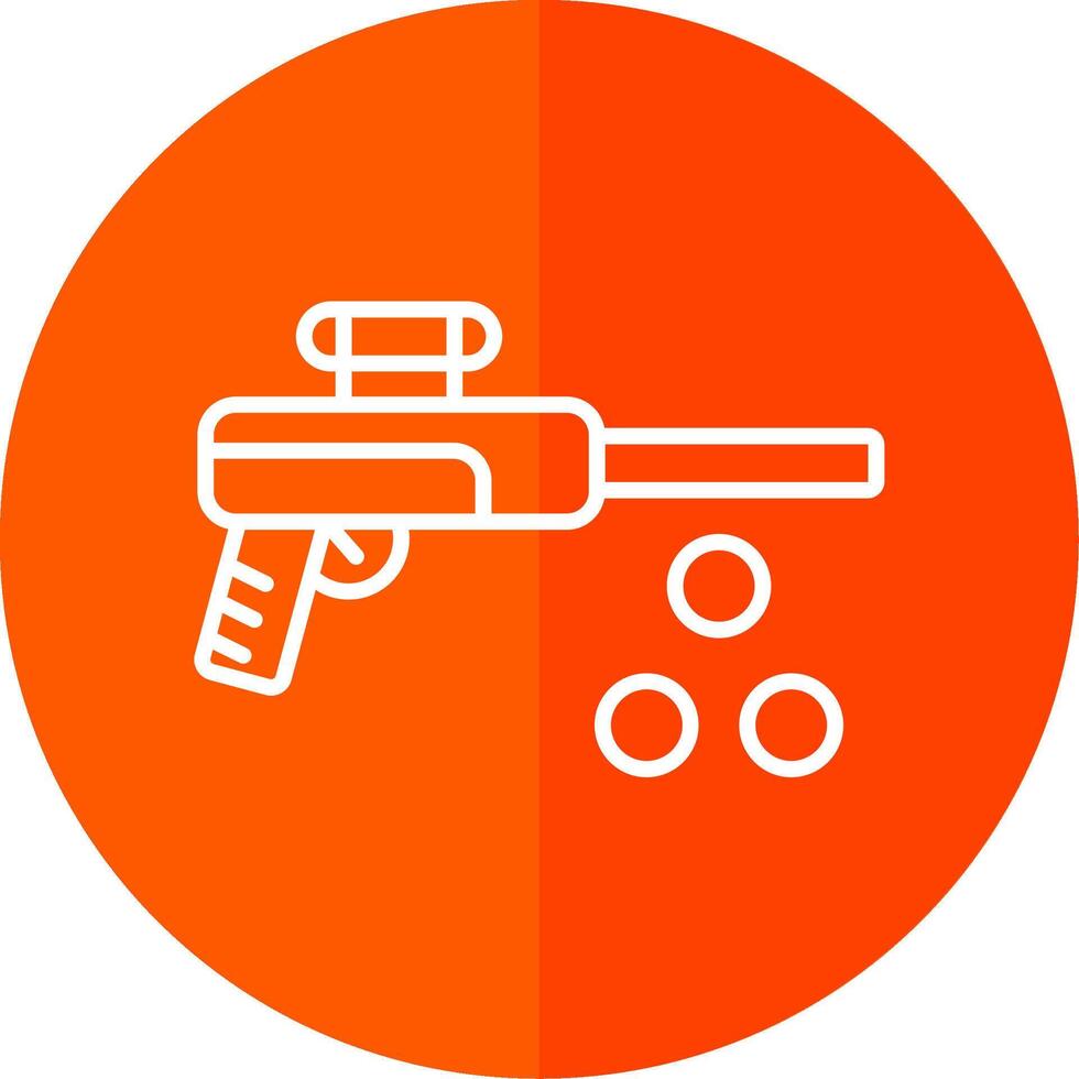 Paintbal Line Red Circle Icon vector