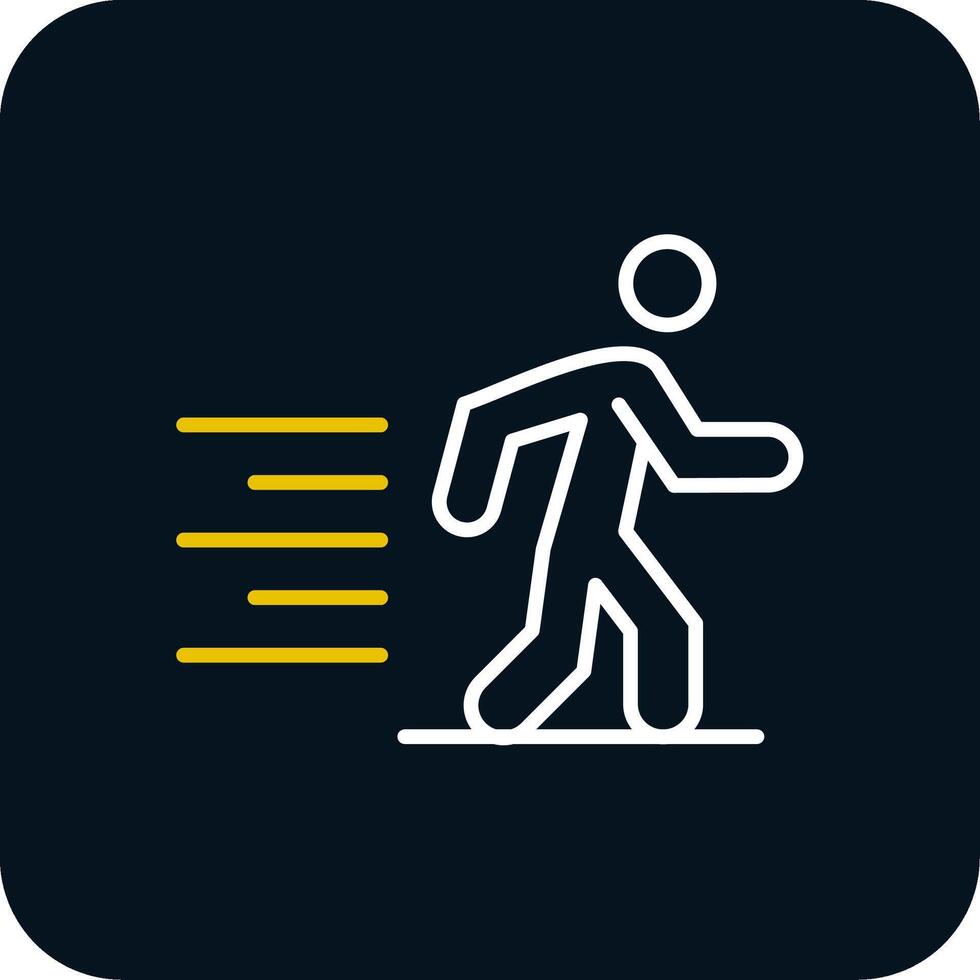 Running Line Red Circle Icon vector