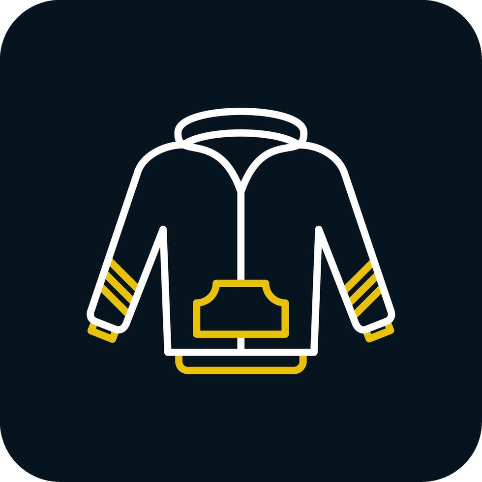 Hoodie Line Red Circle Icon vector