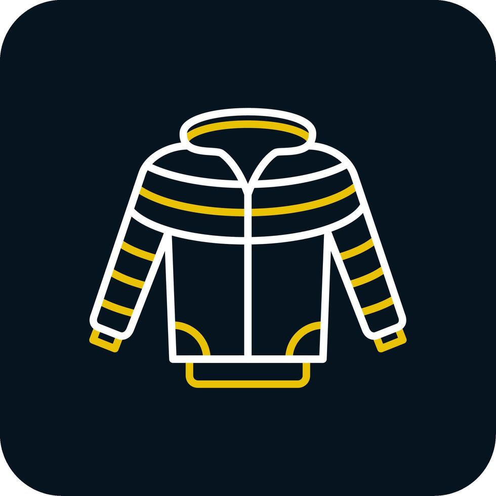 Jacket Line Red Circle Icon vector