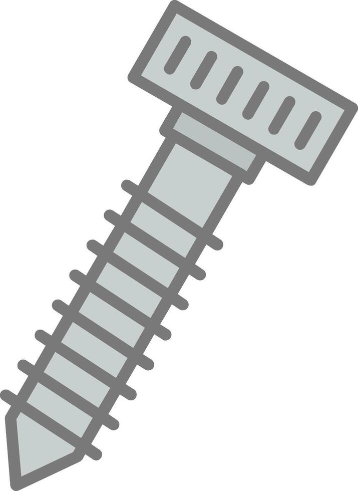 Screw Line Filled Light Icon vector