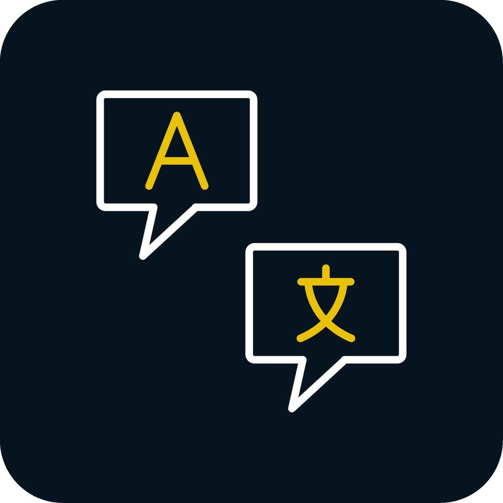 Languages Line Red Circle Icon vector