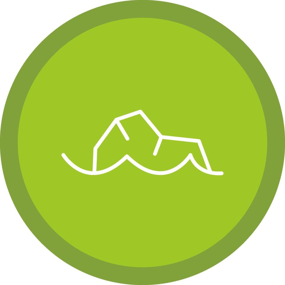 Rock Line Multi Circle Icon vector