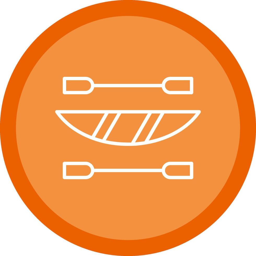 Kayak Line Multi Circle Icon vector