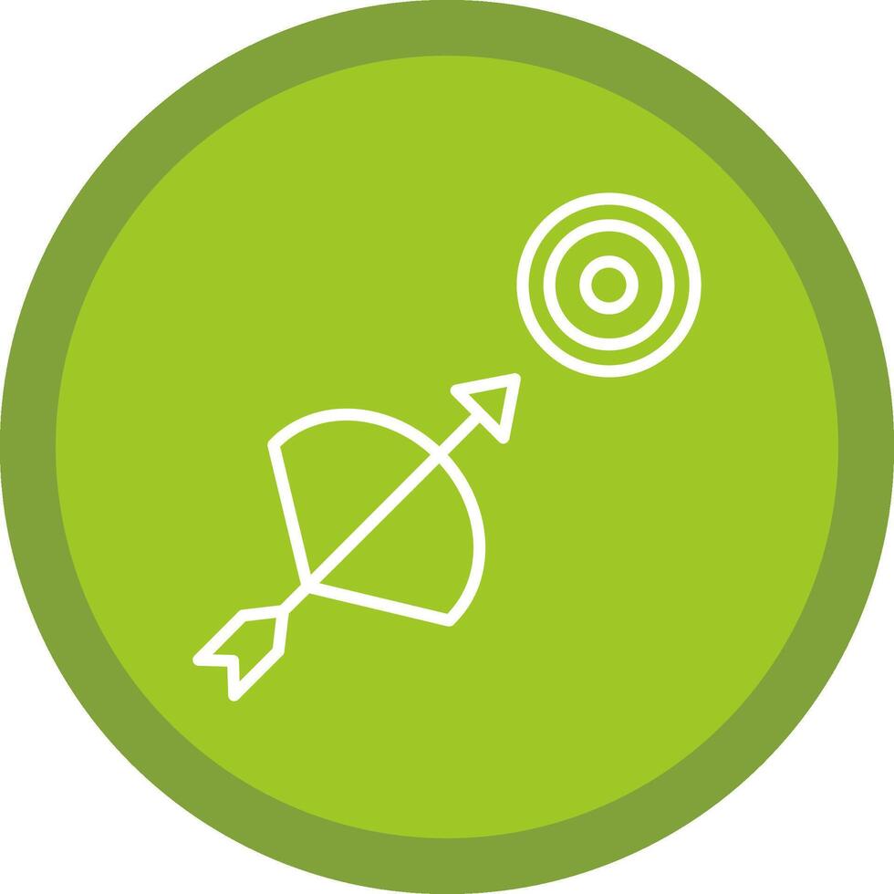 Archery Line Multi Circle Icon vector