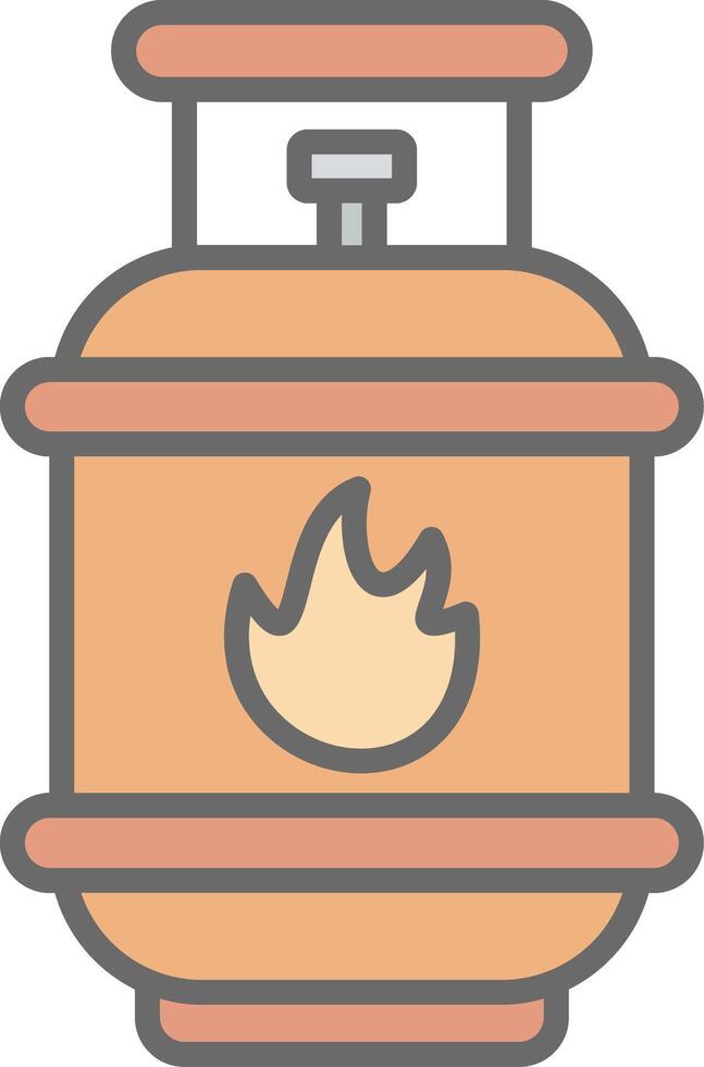 Gas Line Filled Light Icon vector