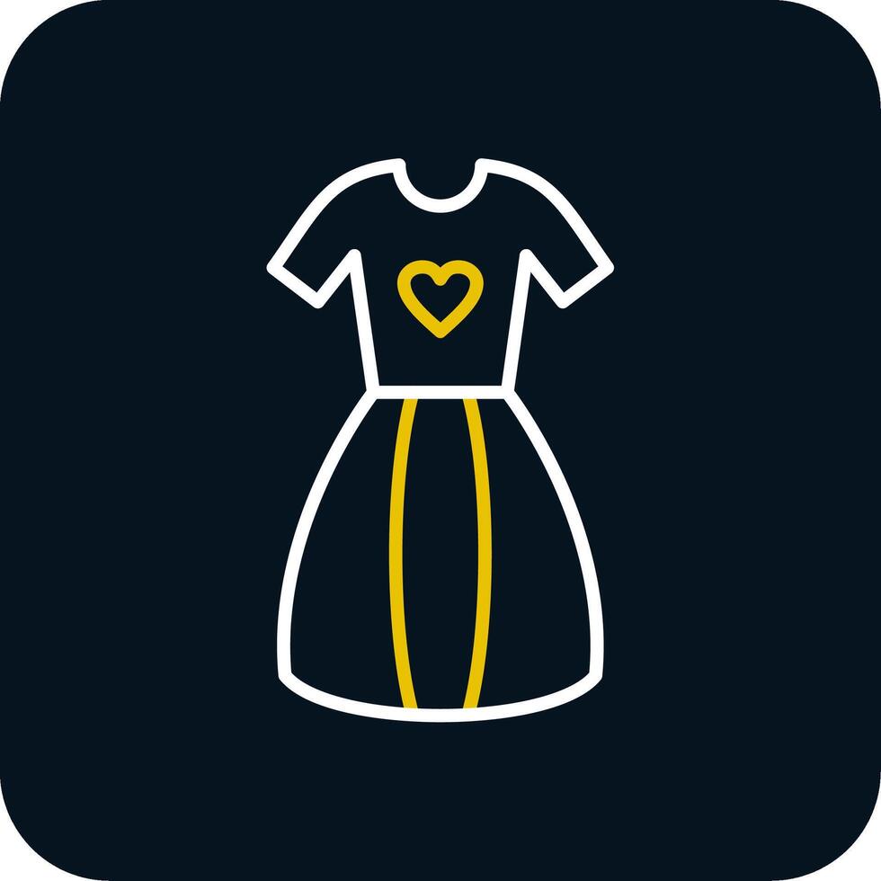 Dress Line Red Circle Icon vector