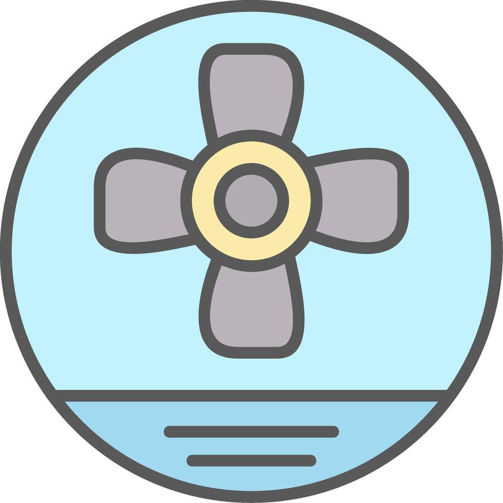 Propeller Line Filled Light Icon vector
