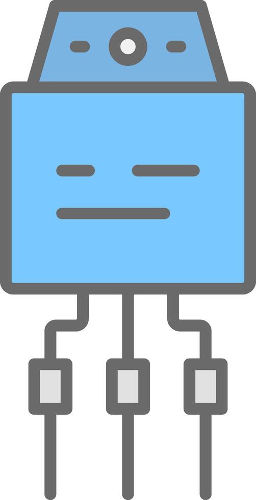 Transistor Line Filled Light Icon vector