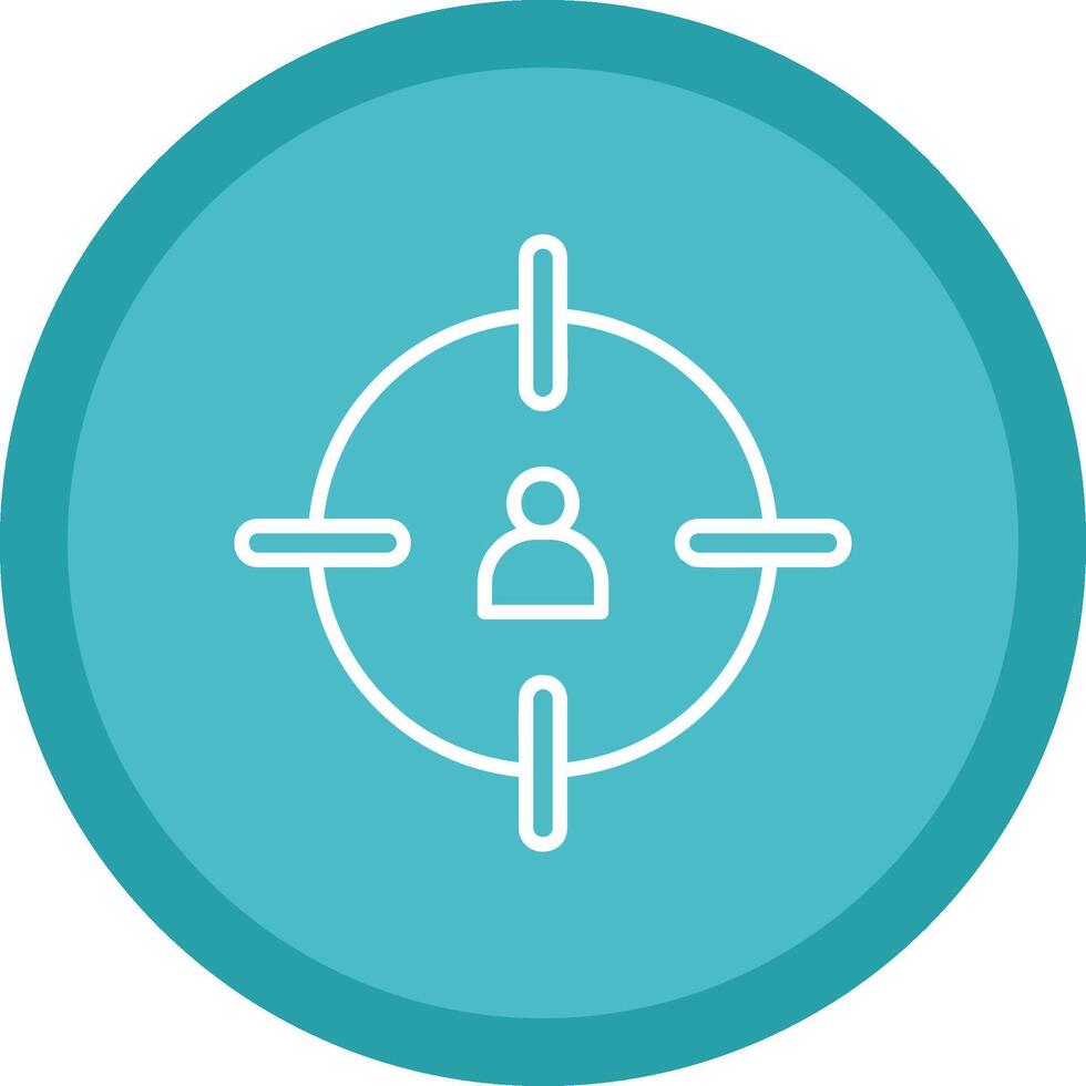 Headshot Line Multi Circle Icon vector