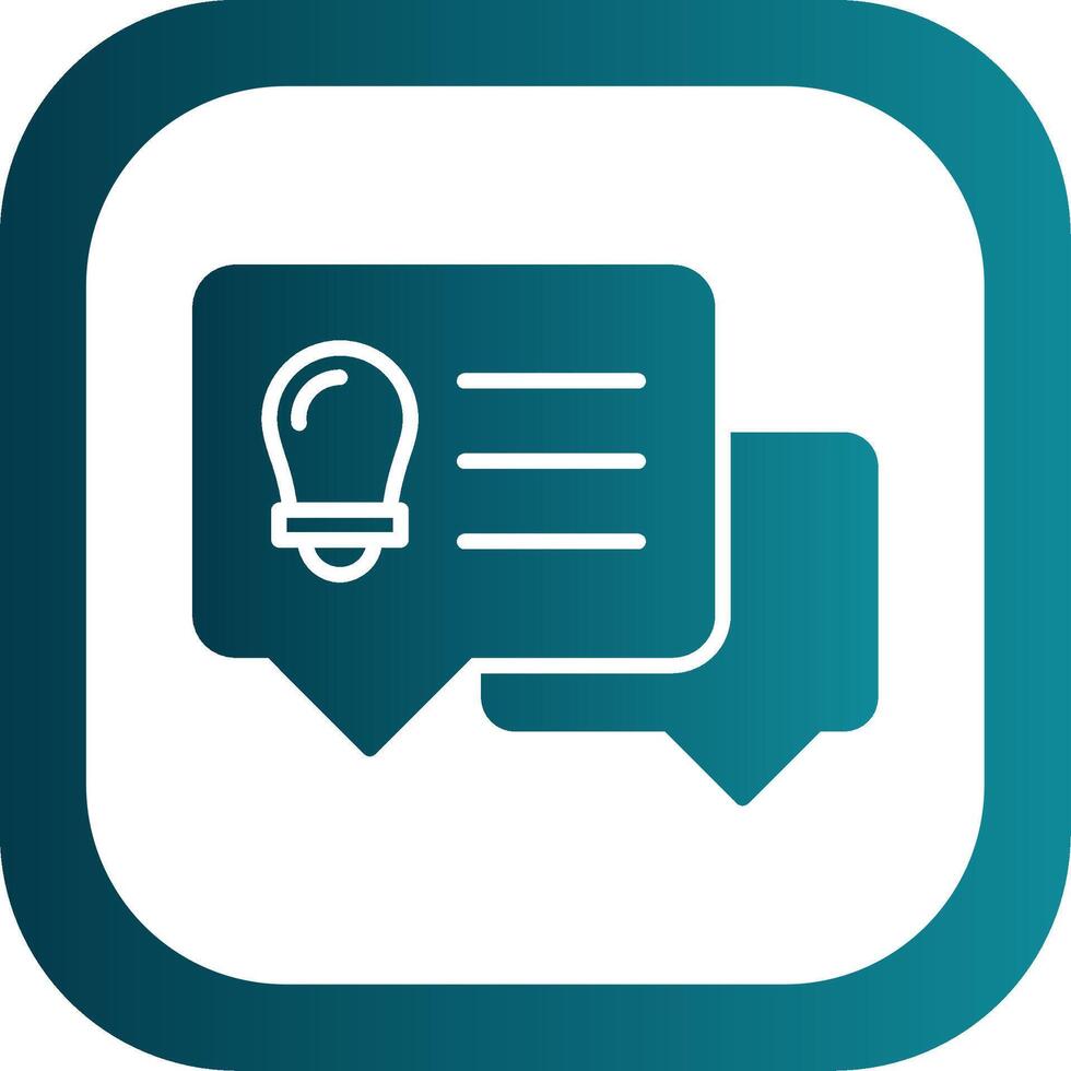 Messages Glyph Gradient Corner Icon vector