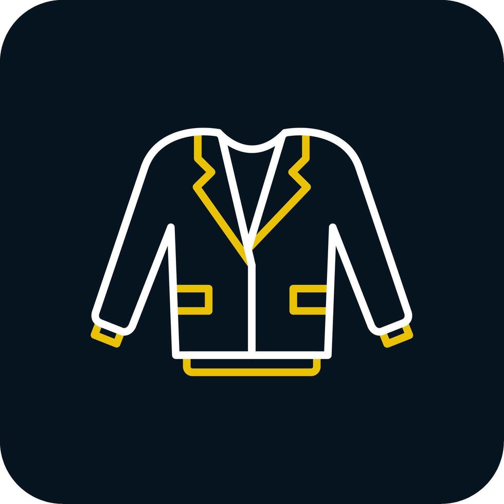 Coat Line Red Circle Icon vector
