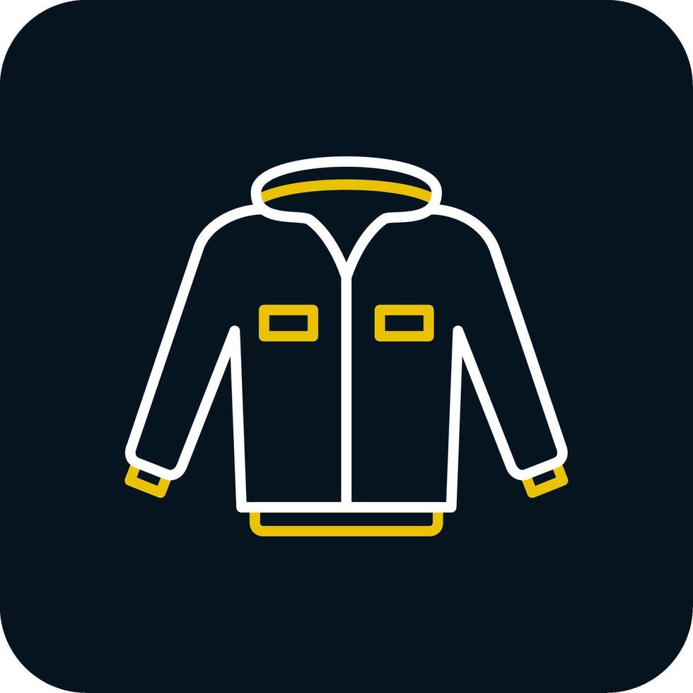Jacket Line Red Circle Icon vector