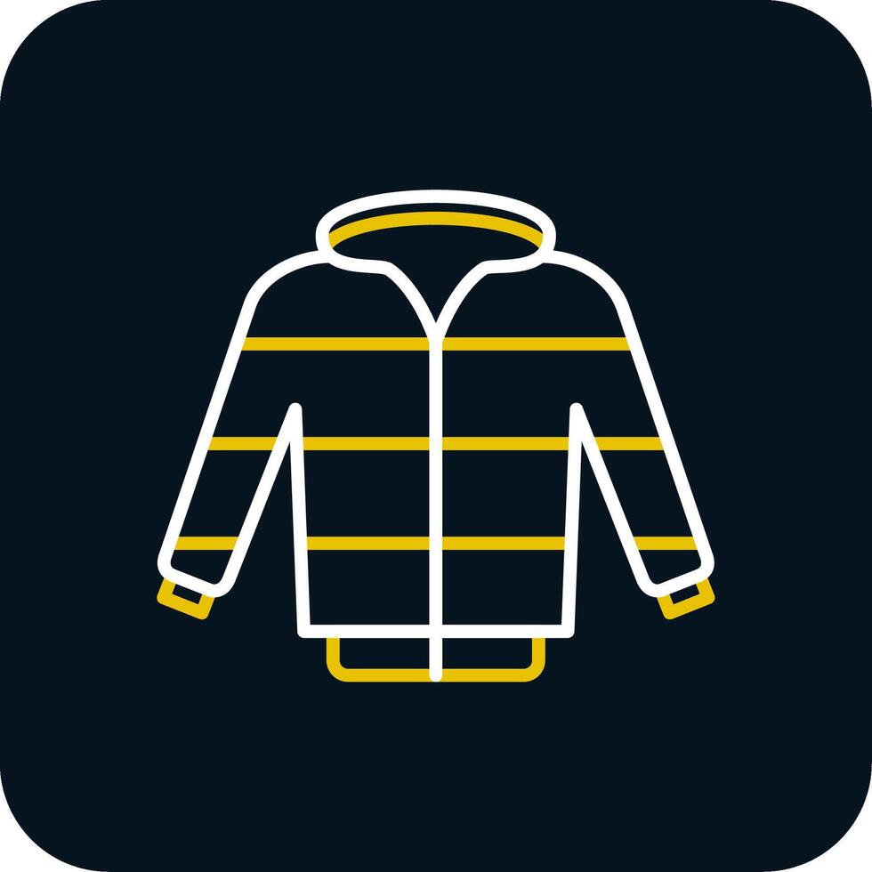 Jacket Line Red Circle Icon vector