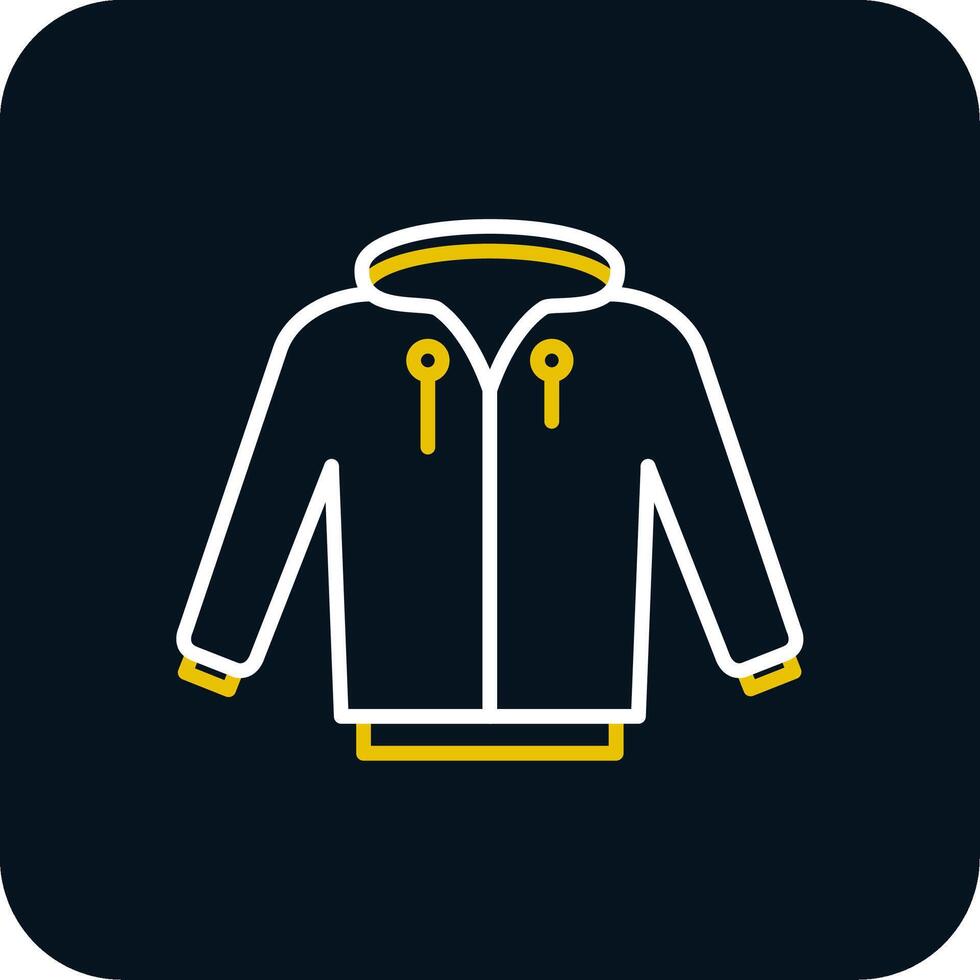 Hoodie Line Red Circle Icon vector