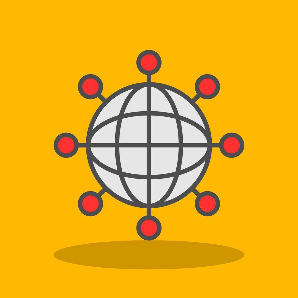 Internet Filled Shadow Icon vector
