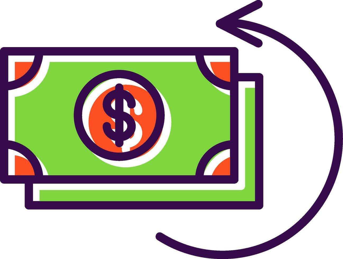 Money Back Guarantee filled Design Icon vector