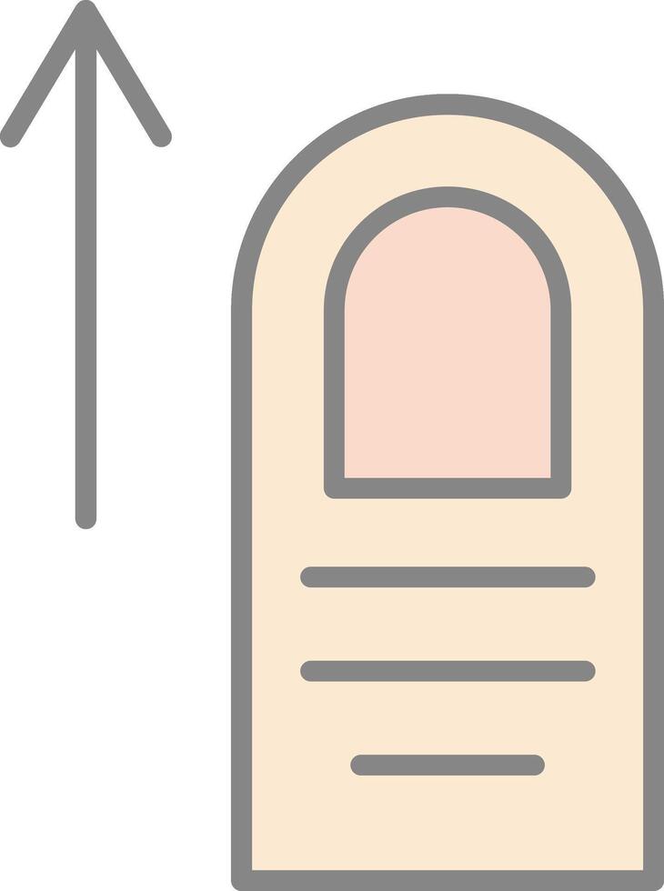 Tap Up Line Filled Light Icon vector