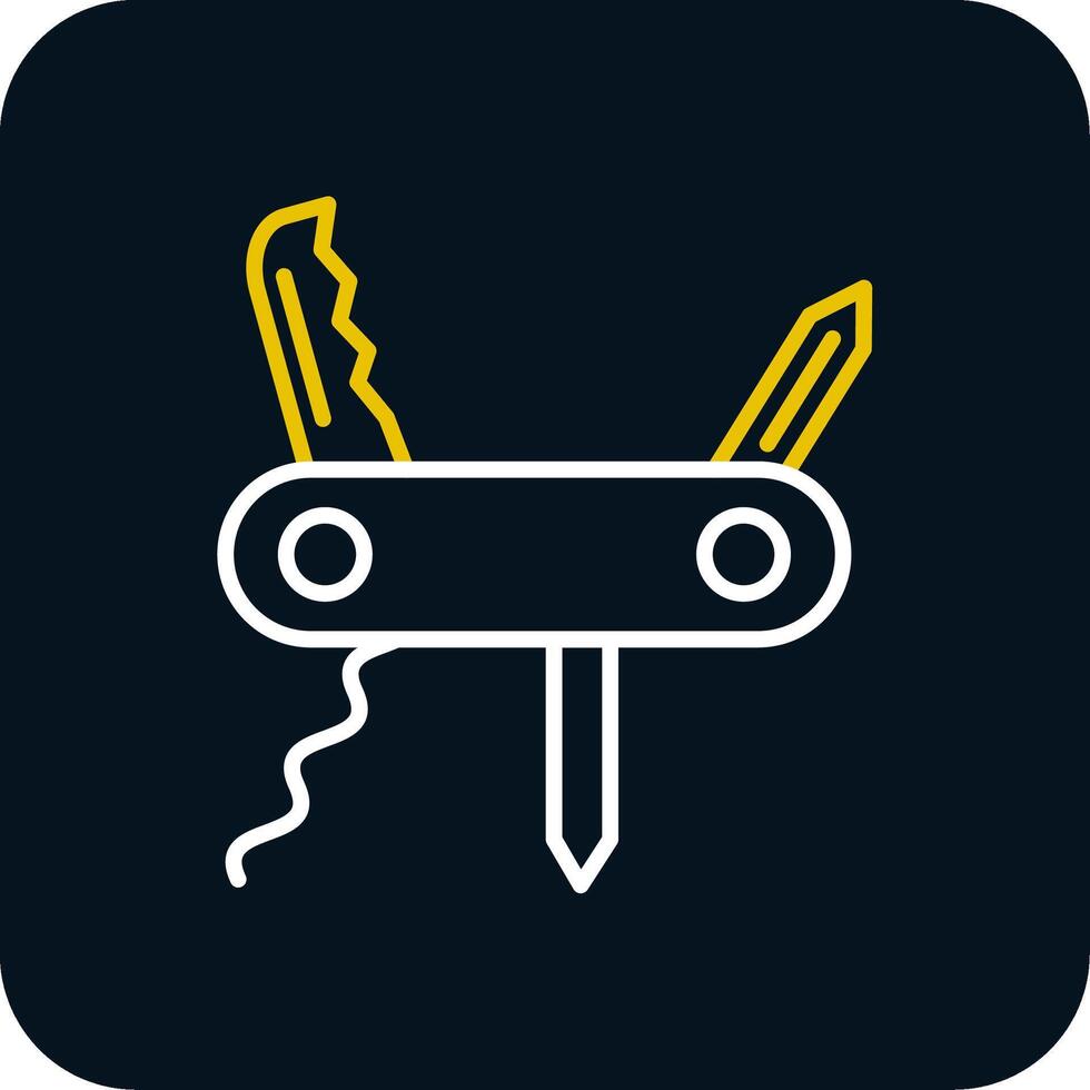 Knife Line Red Circle Icon vector