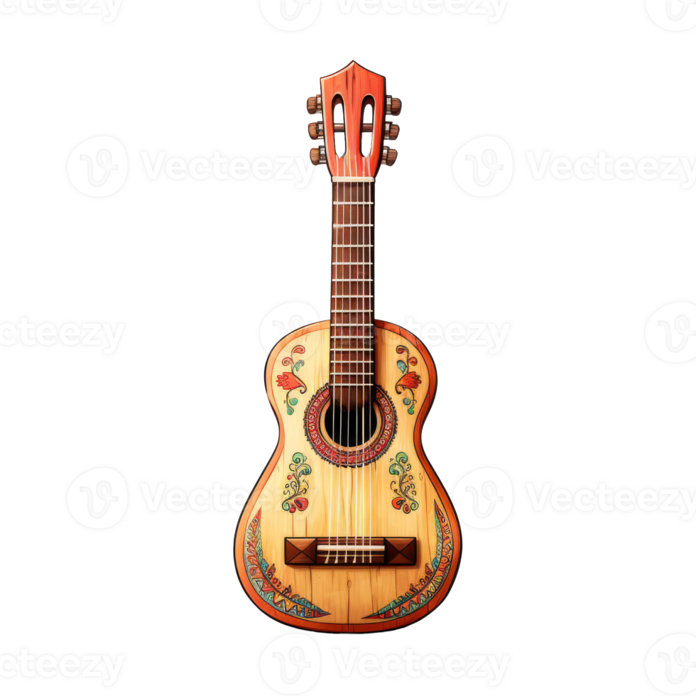 Colorful Array of Guitar png