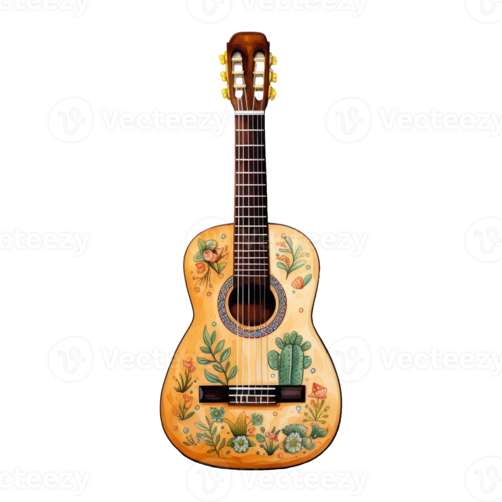 Colorful Array of Guitar 44051314 PNG