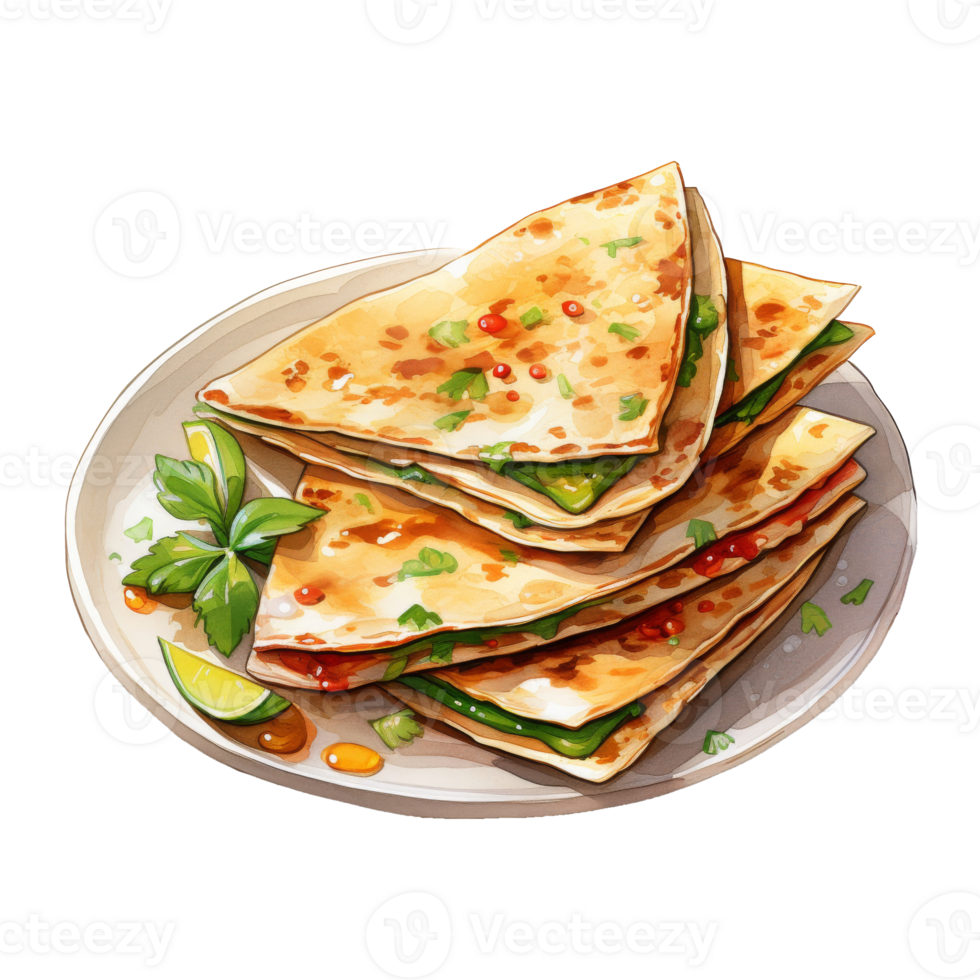 Quesadilla with Melted Cheese Stretching png