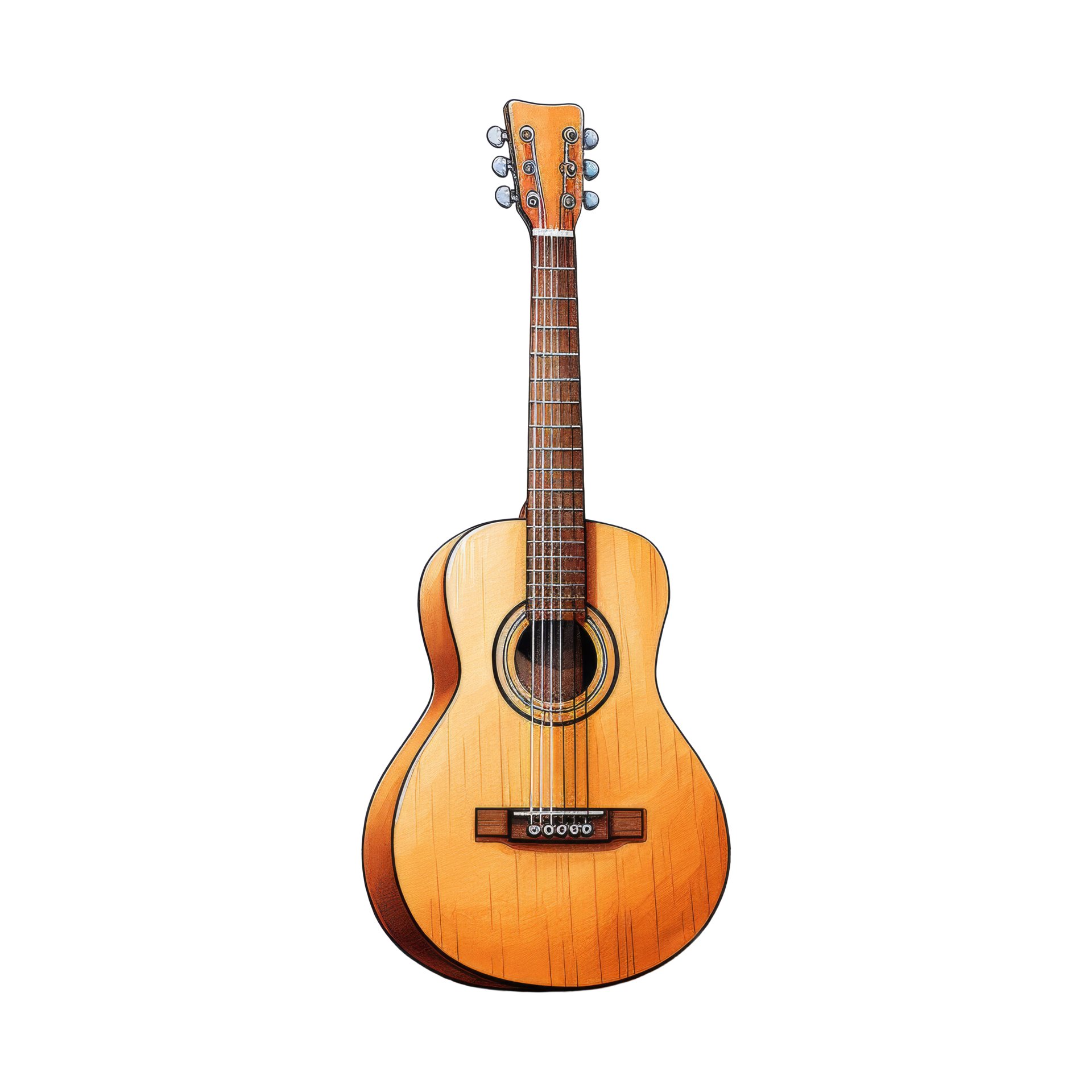 Colorful Array of Guitar 44051344 PNG