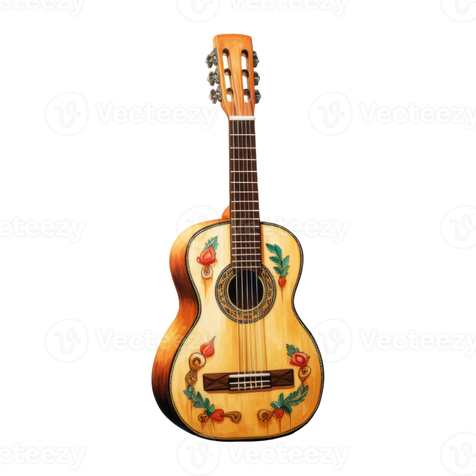 Colorful Array of Guitar png