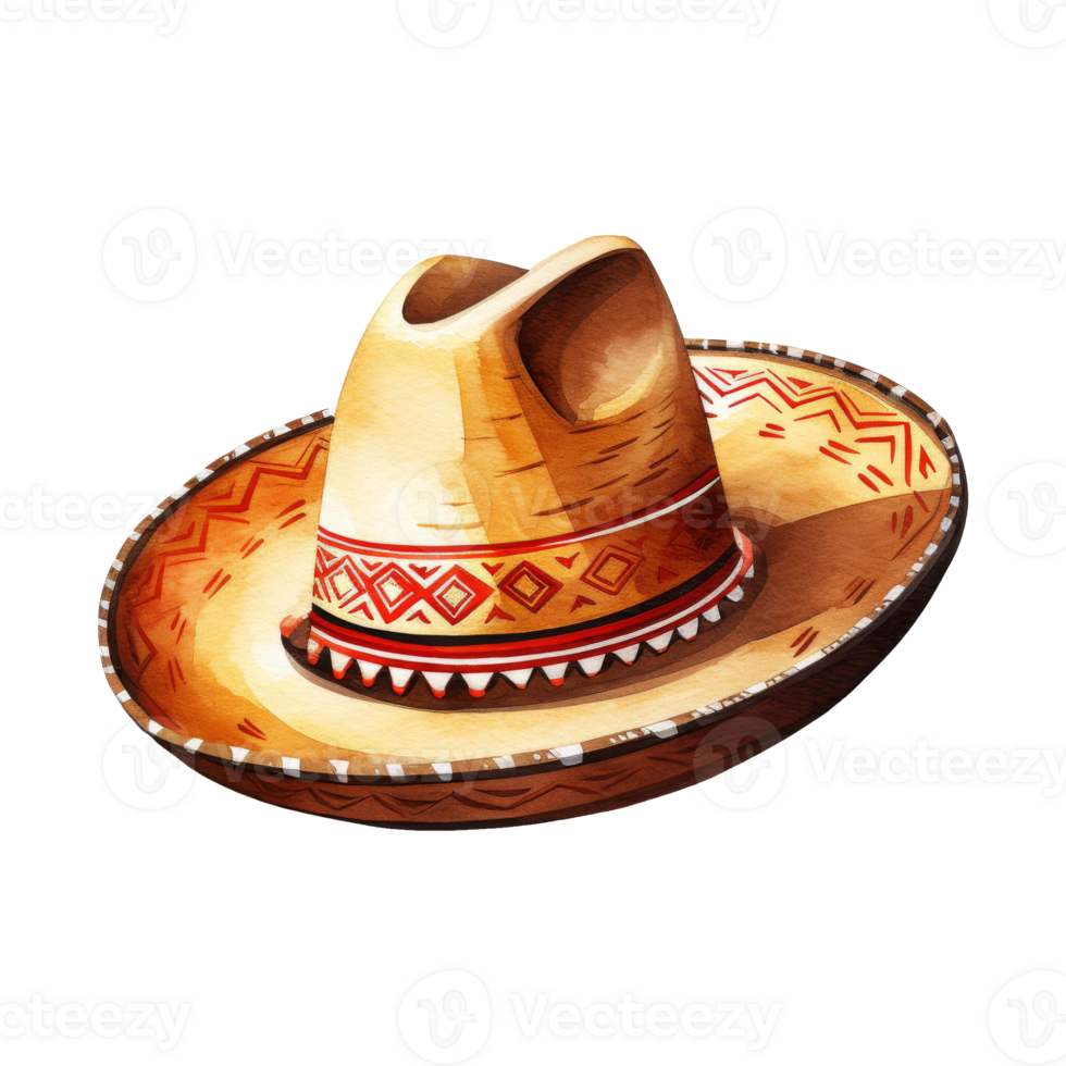 Handmade Straw Sombrero with Wide Brim png