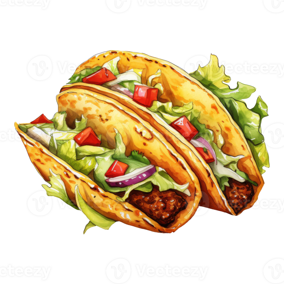 Delicious Ground Beef Taco in Soft Corn Tortilla png