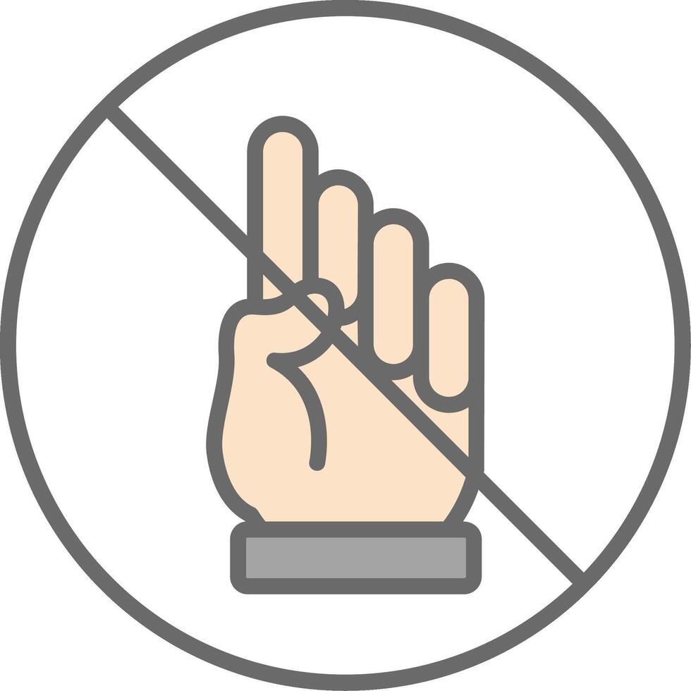 Prohibition Line Filled Light Icon vector