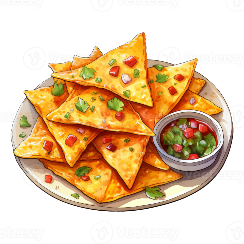 Overflowing with Crunchy Tortilla Chips png