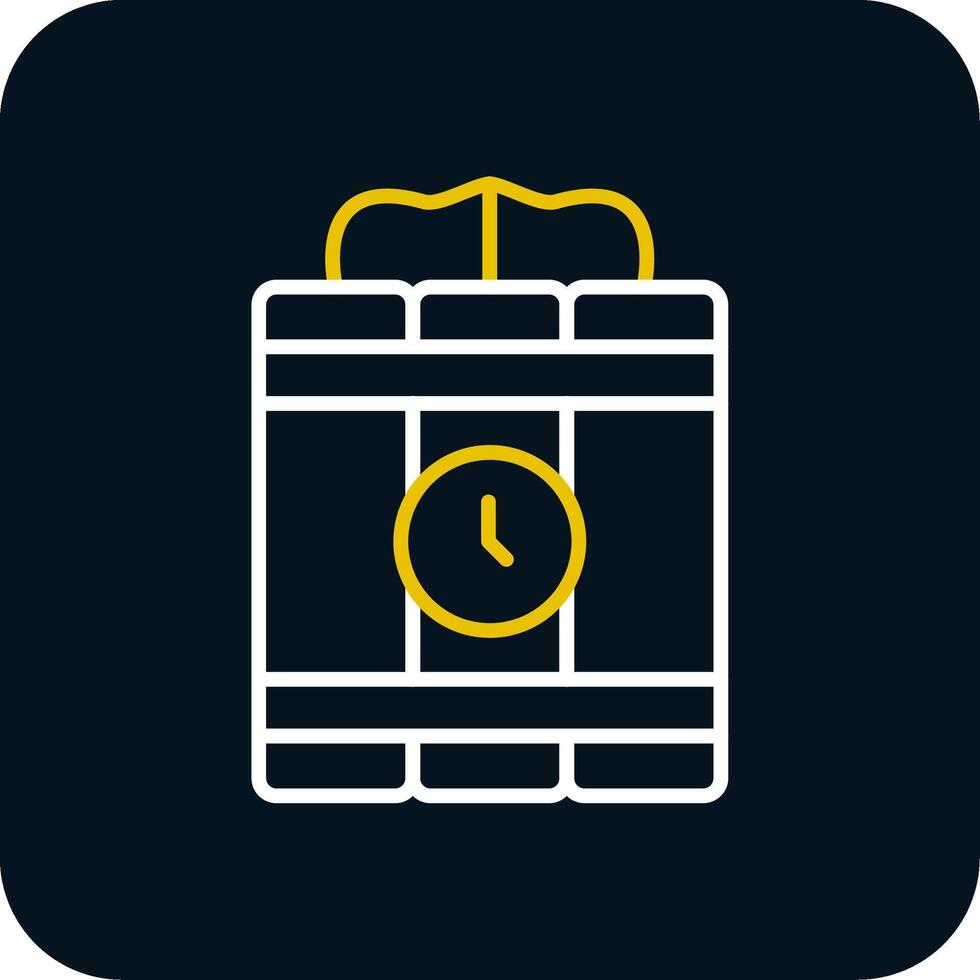 Dynamite Line Red Circle Icon vector