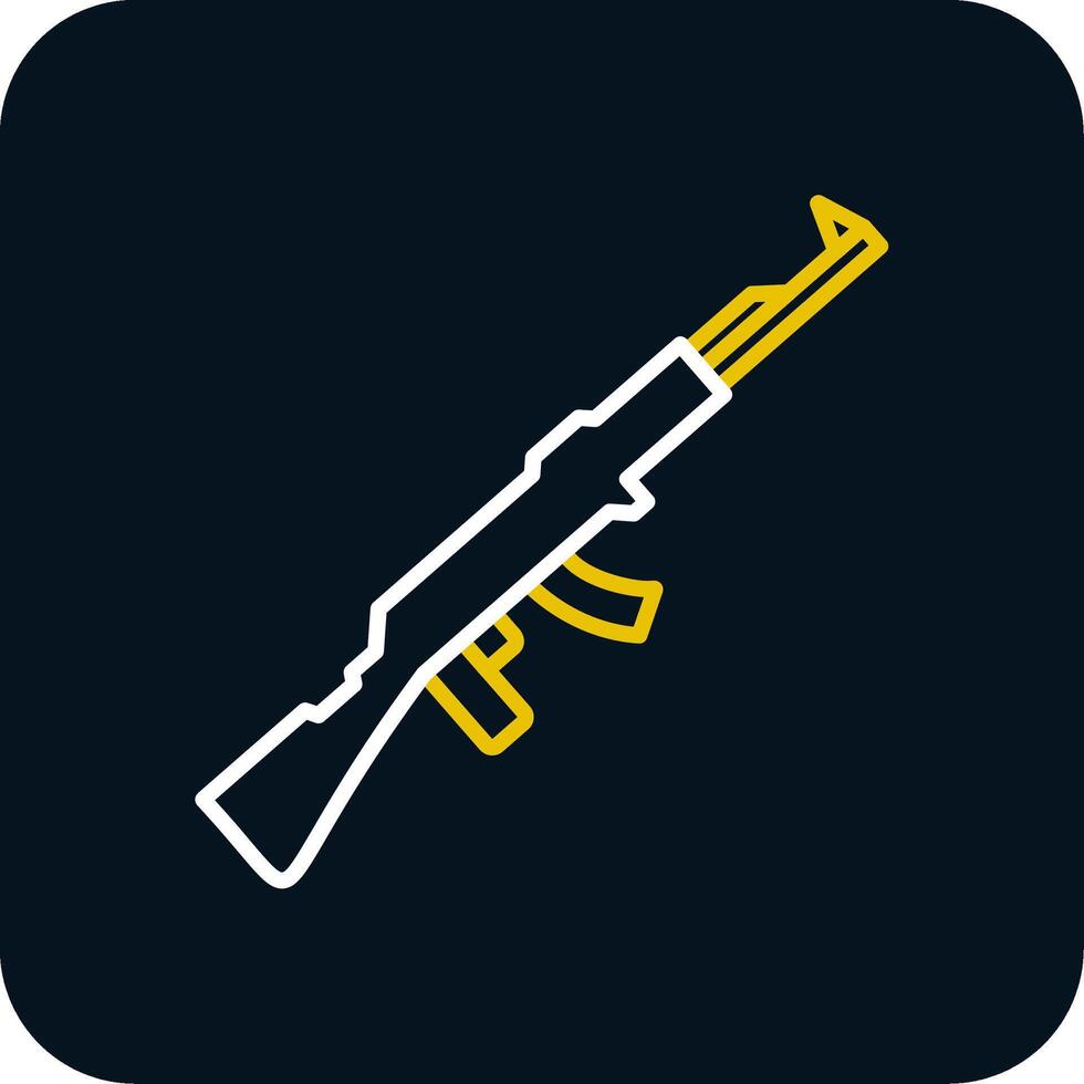 Gun Line Red Circle Icon vector