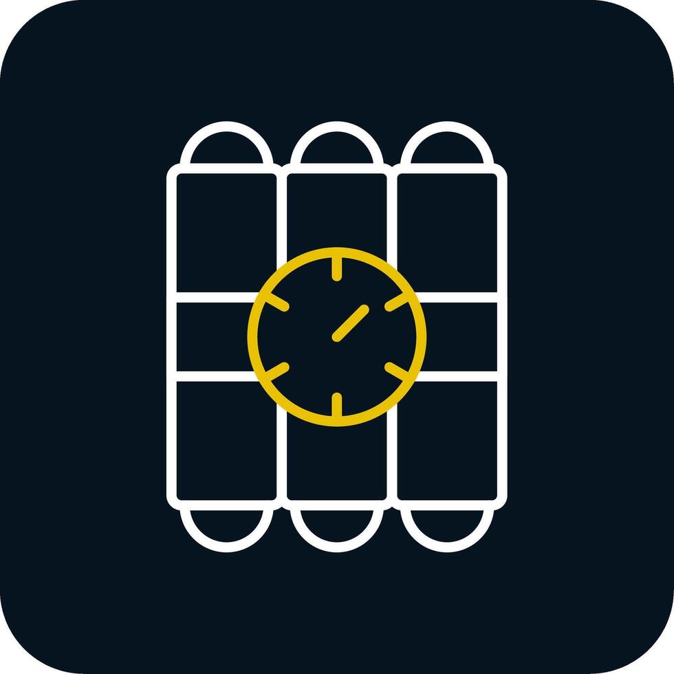 C4 Line Red Circle Icon vector