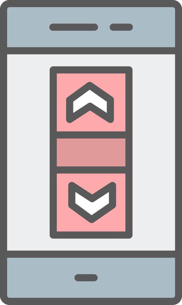 Scroll Bar Line Filled Light Icon vector