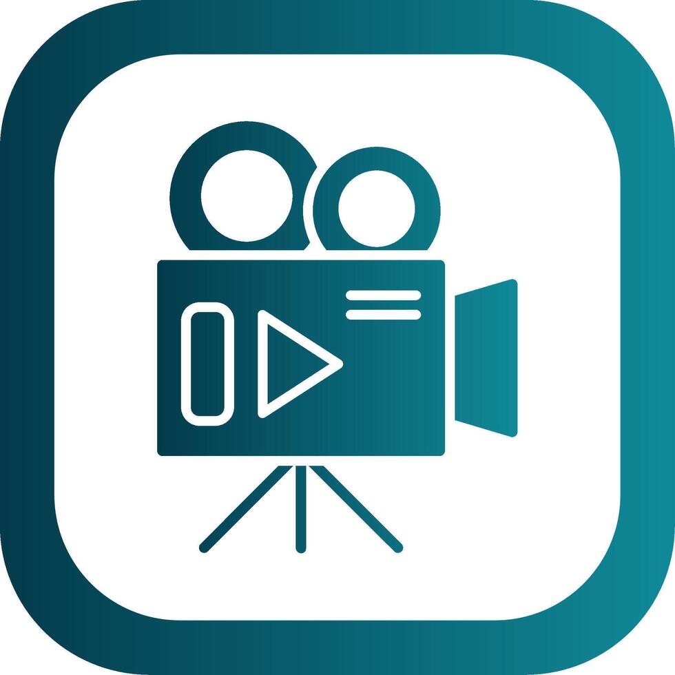 Camera Glyph Gradient Corner Icon vector