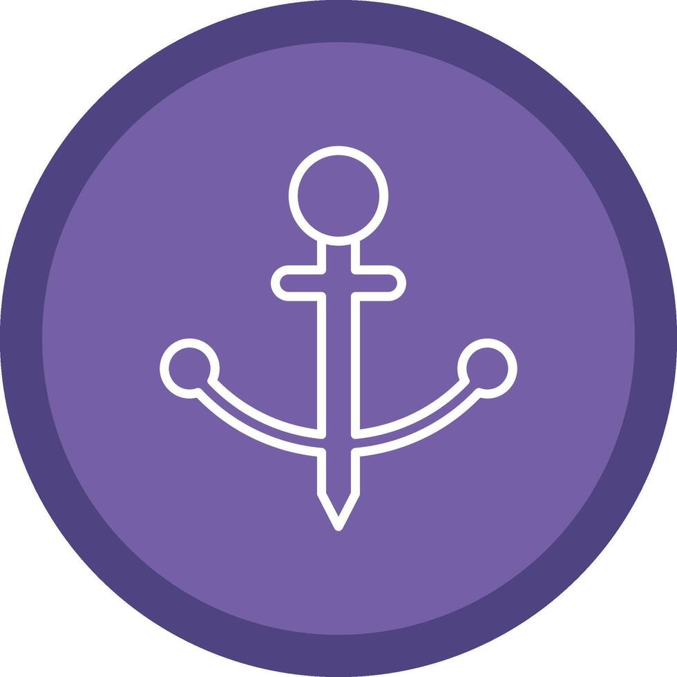 Anchor Line Multi Circle Icon vector