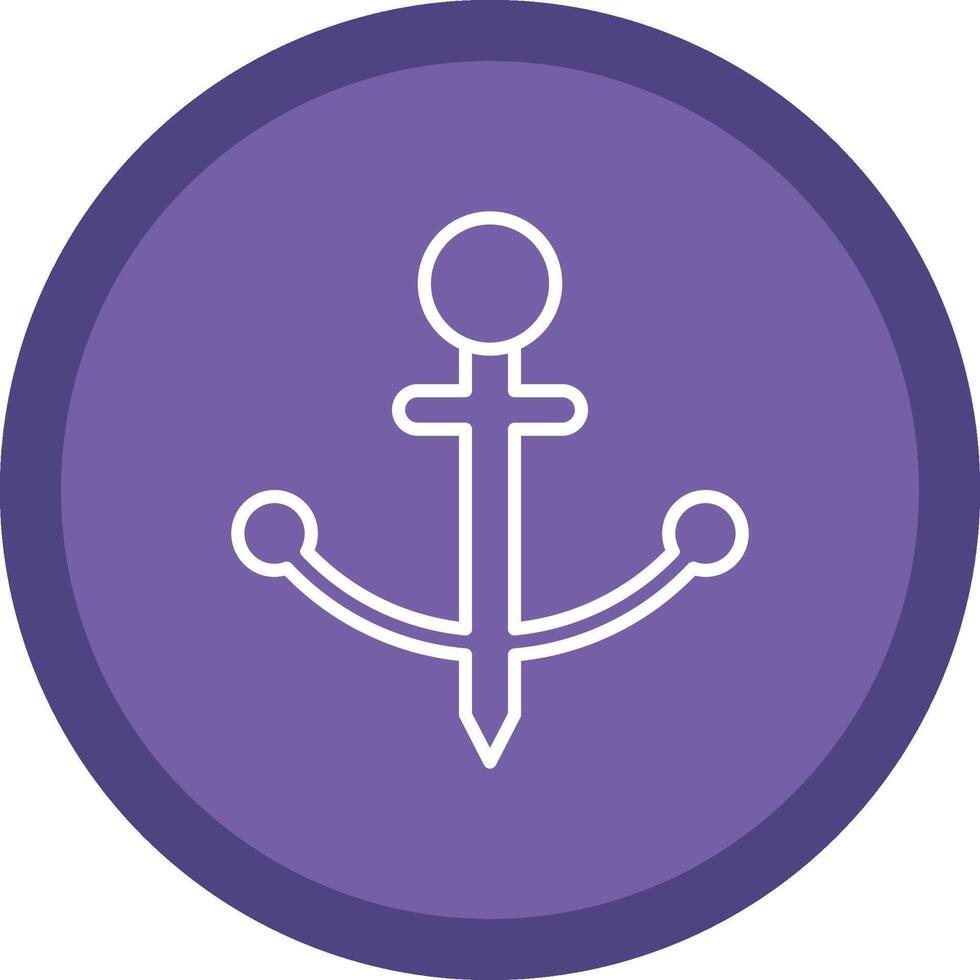 Anchor Line Multi Circle Icon vector