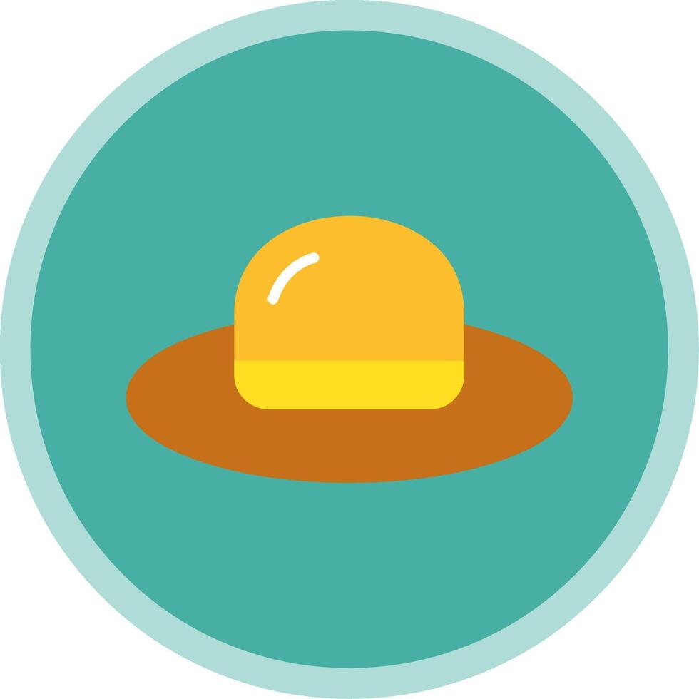 Hat Flat Multi Circle Icon vector