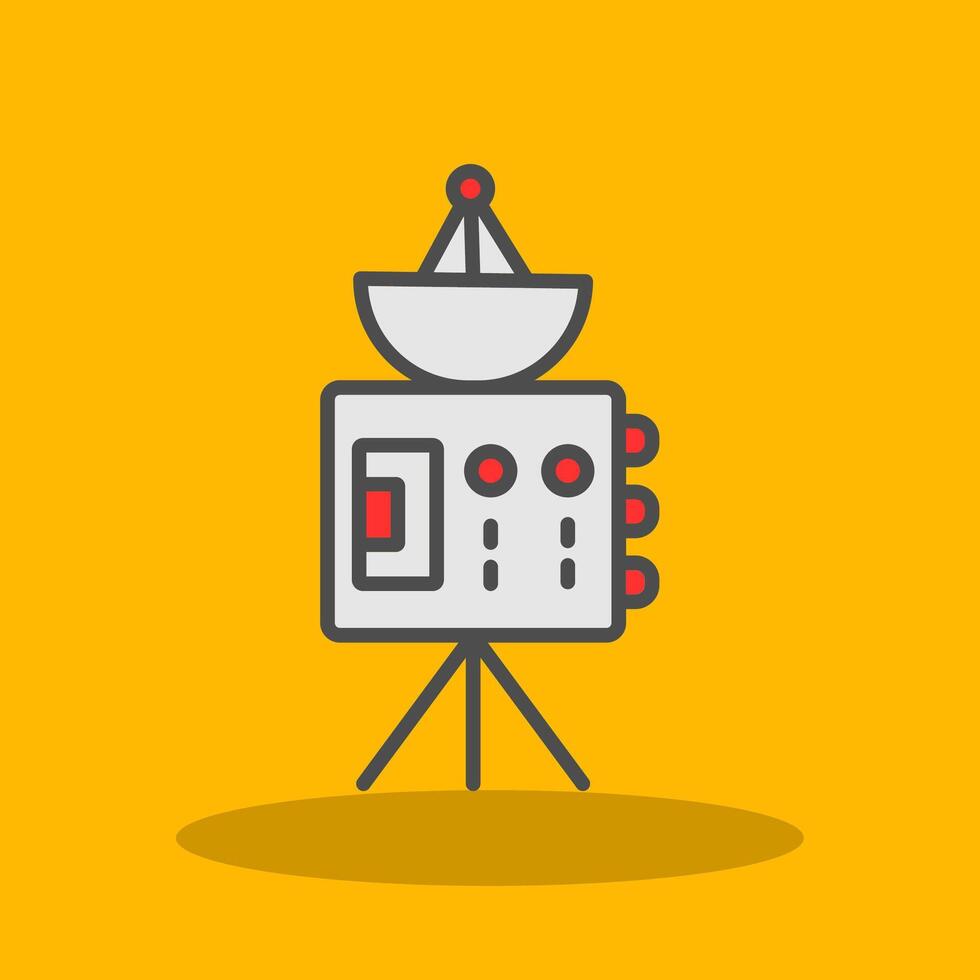 Probe Filled Shadow Icon vector
