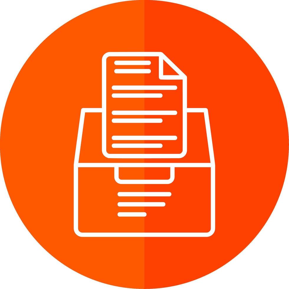 Document File Line Red Circle Icon vector