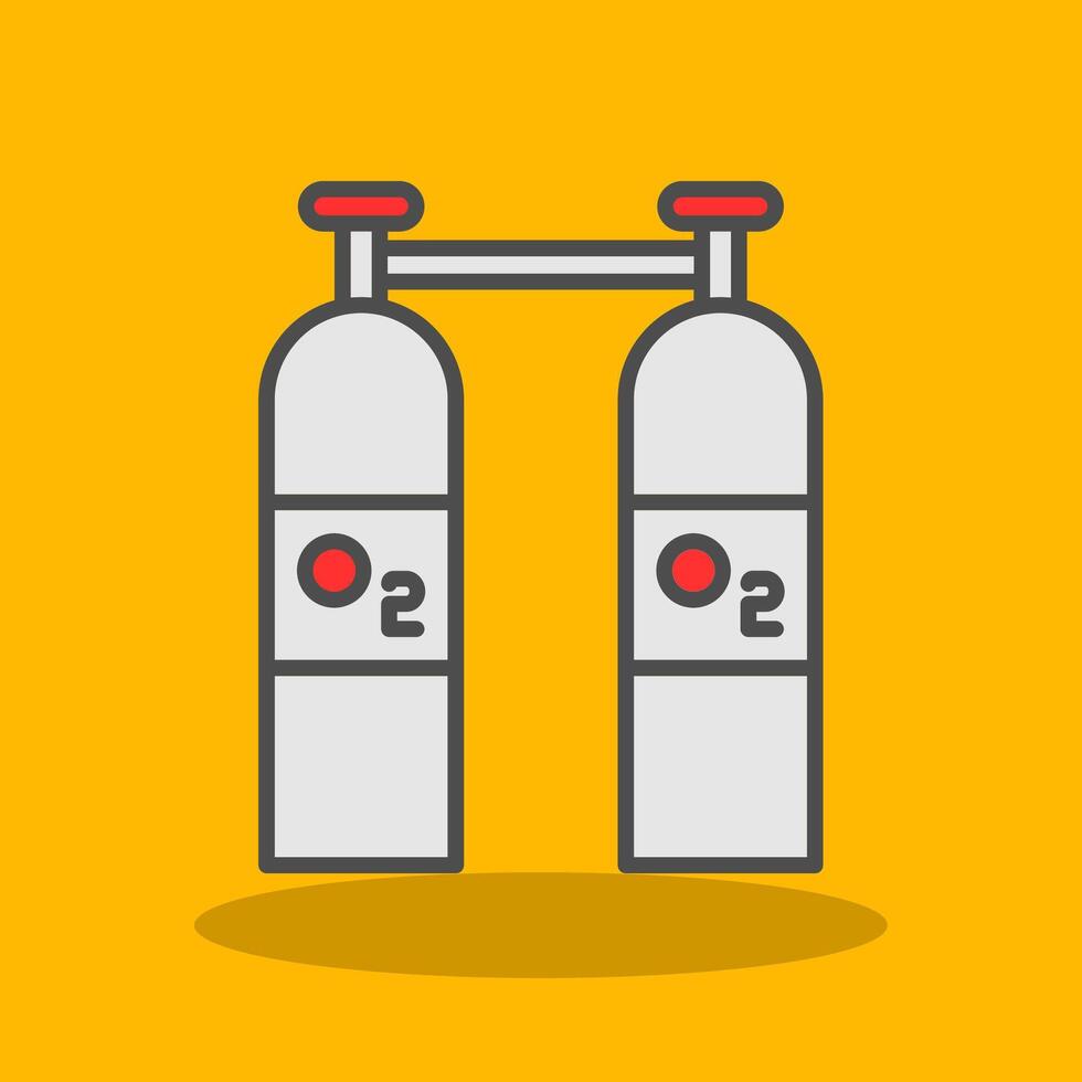 Oxygen Filled Shadow Icon vector