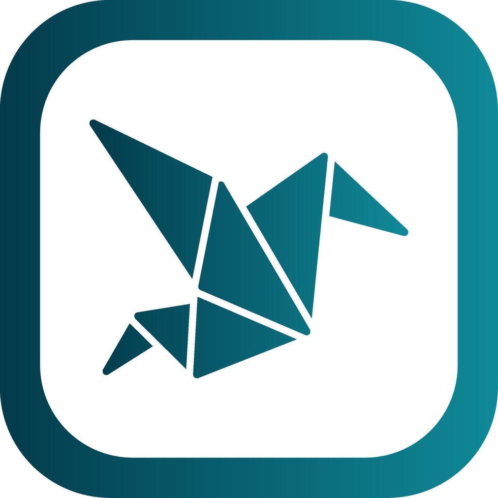 Origami Glyph Gradient Corner Icon vector
